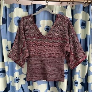 Vintage y2k knit chevron sweater